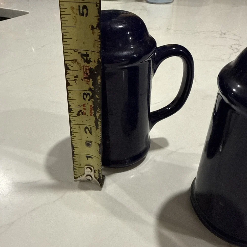 Cobalt Blue Ceramic Salt Pepper Shaker 4.75